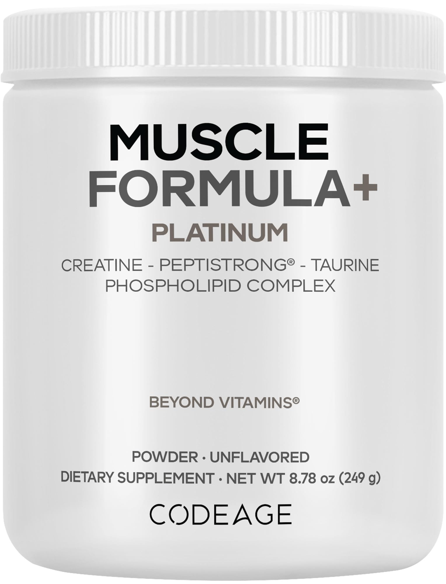 Codeage Muscle Formula+ Platinum bottle with liposomal delivery for enhanced absorption