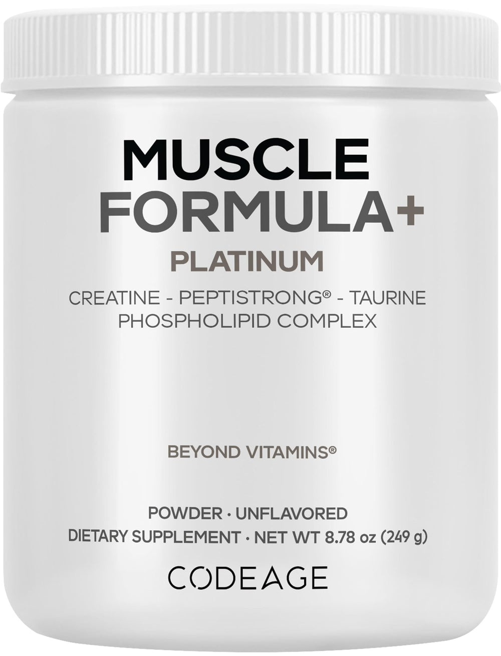 Codeage Muscle Formula+ Platinum bottle with liposomal delivery for enhanced absorption