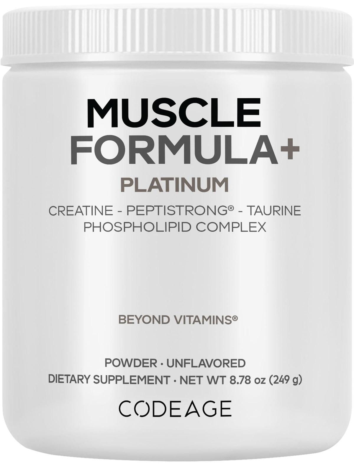 Codeage Muscle Formula+ Platinum bottle with liposomal delivery for enhanced absorption