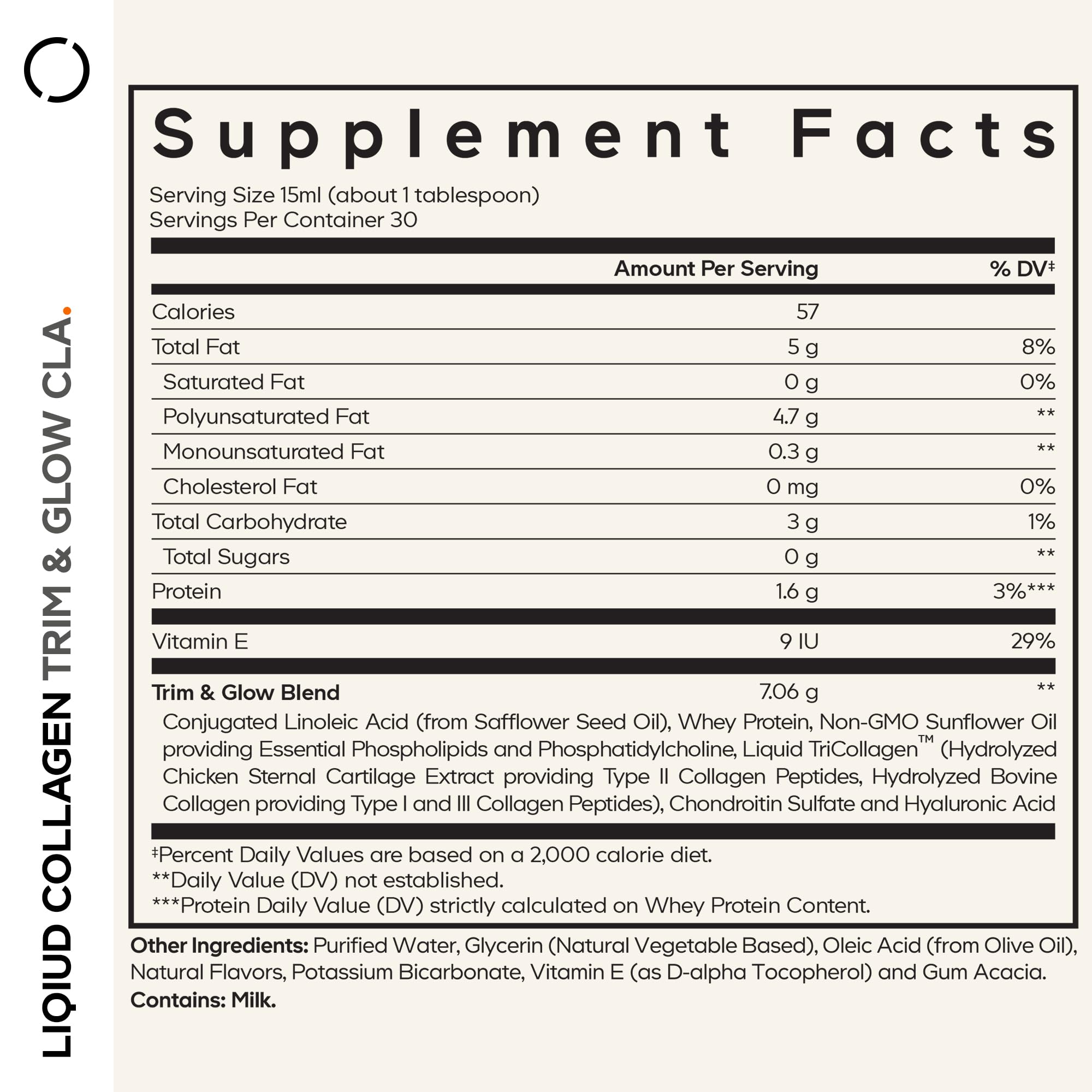 Codeage Nanofood liposomal CLA bottle pour highlights easy absorption for busy days.