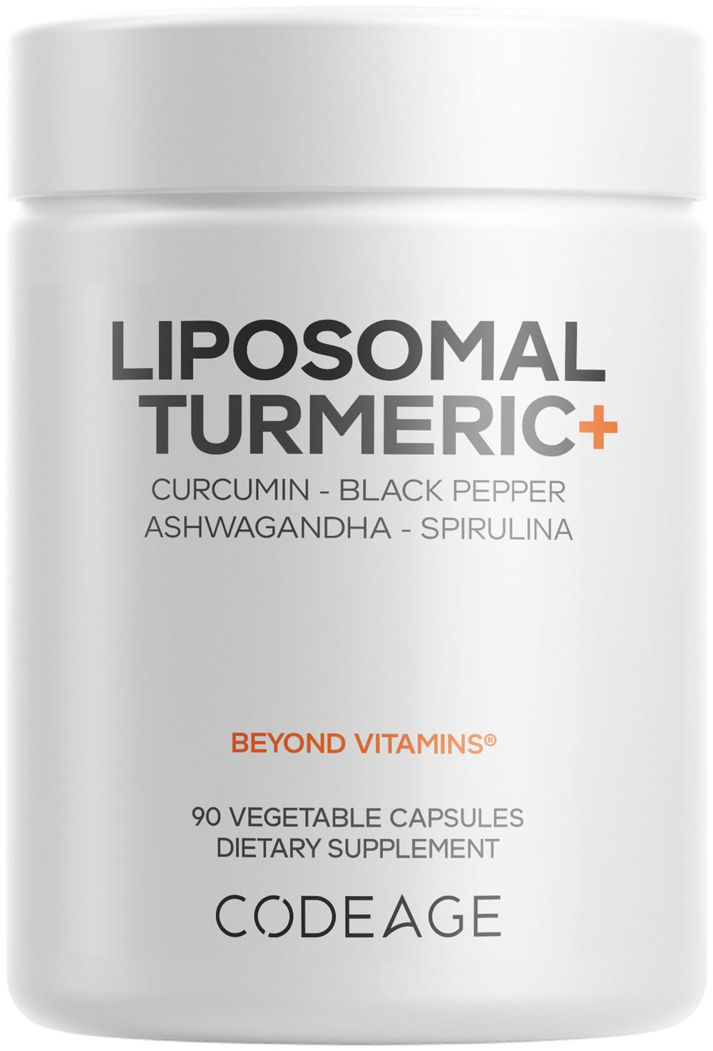 Codeage Organic Turmeric liposomal bottle for enhanced absorption and daily wellness.