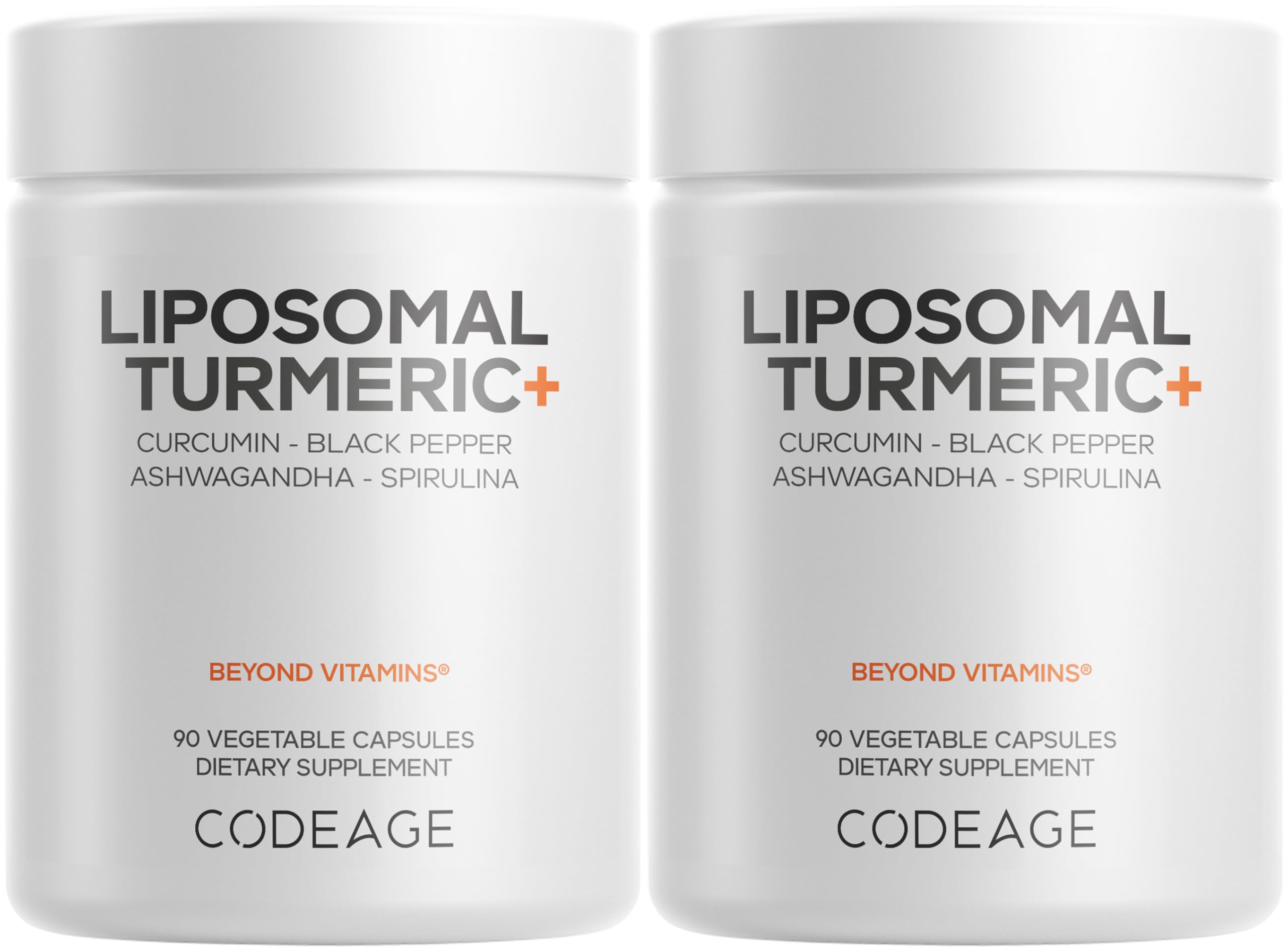 Codeage organic turmeric supplement bottle front with fermented botanicals for daily wellness.