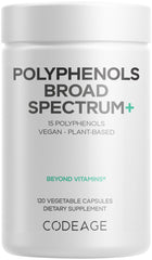 Codeage Polyphenols Berry Blend capsules offer daily antioxidant support.
