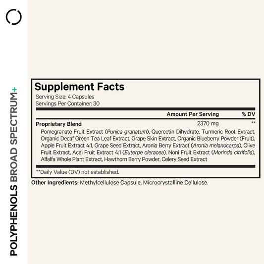 Codeage Polyphenols Green Tea Extract capsules provide a decaf polyphenol source.
