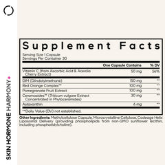 Close-up of Codeage Skin Hormone Harmony+ capsules highlighting convenience.