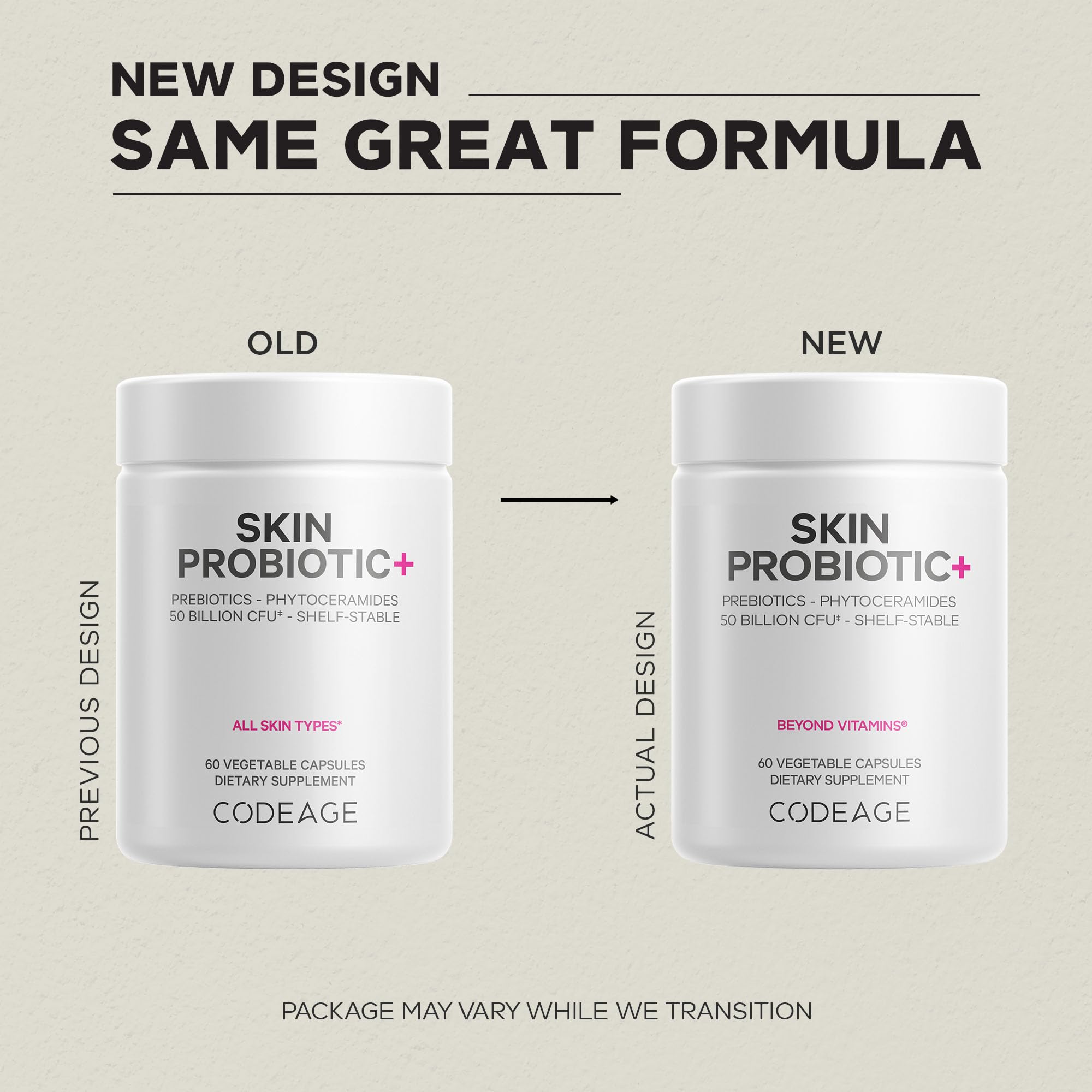 Codeage Skin Probiotics ingredients blend with Ayurvedic botanicals