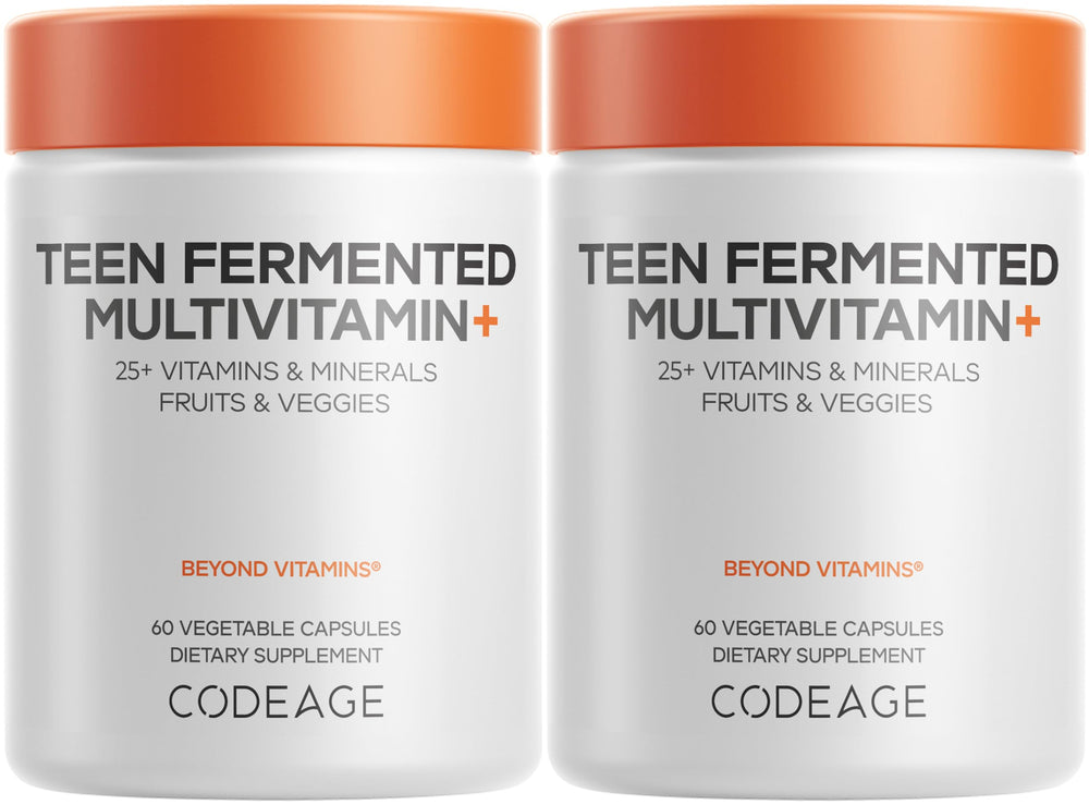 Codeage Teen Multivitamin bottle on desk supports teen daily nutrition