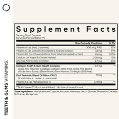 Codeage Teeth & Gums calcium citrate malate visual highlights dual mineral sources.