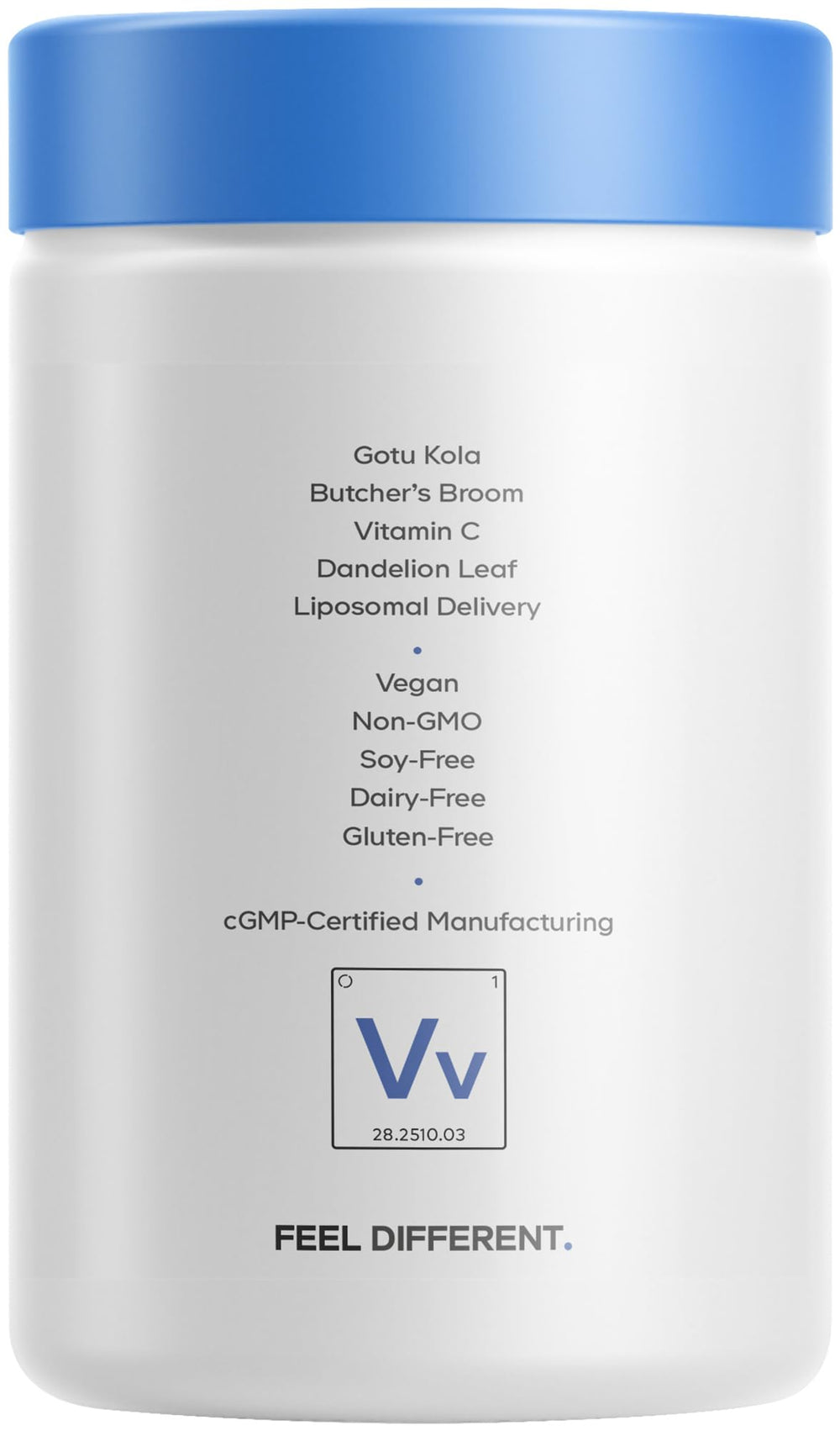 Codeage Veins Vitamins+ consumer reading bottle at home.