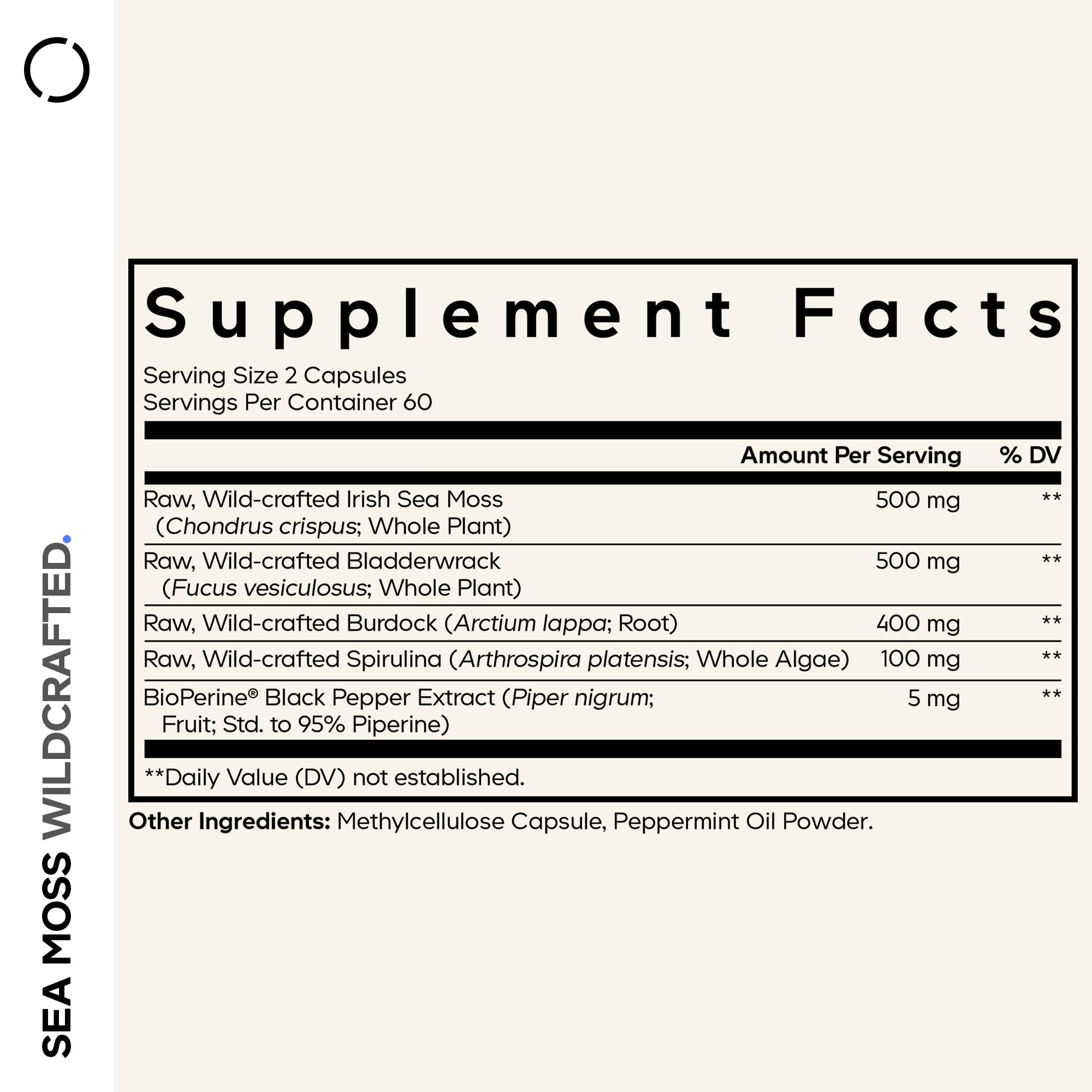 Codeage bladderwrack seaweed capsules with sea moss blend for balanced plant-based support