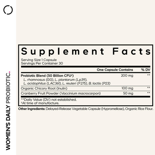 Codeage Women’s Daily Probiotic capsule close-up highlights texture and quality.