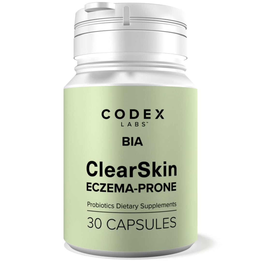 Codex Beauty BIA eczema probiotic bottle promoting skin-gut balance