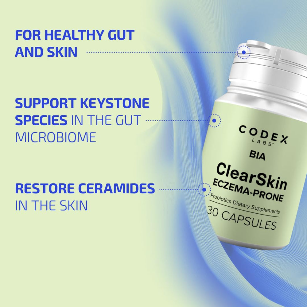 Codex Beauty BIA probiotic label shows probiotic strains