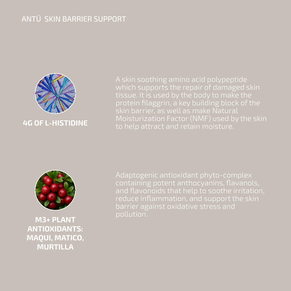 ANTŪ sachet dissolves easily in water for convenient daily use