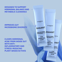 Shaant Skin packaging on shelf emphasizing clean formula and premium care