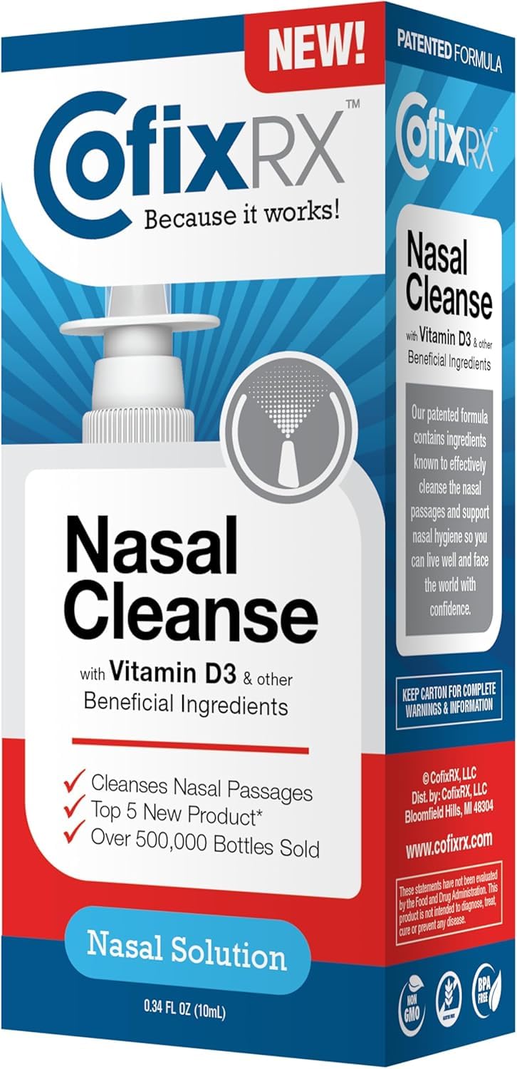 COFIXRX Nasal Cleanse with Xylitol provides gentle cleansing and moisture.