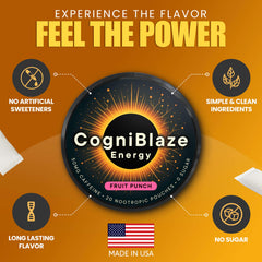 CogniBlaze pouch outside the pack for quick, sugar-free energy lift