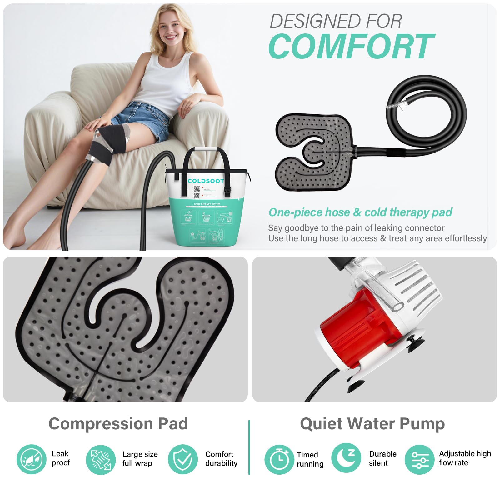 COLDSOOT portable cold therapy setup for convenient at‑home use