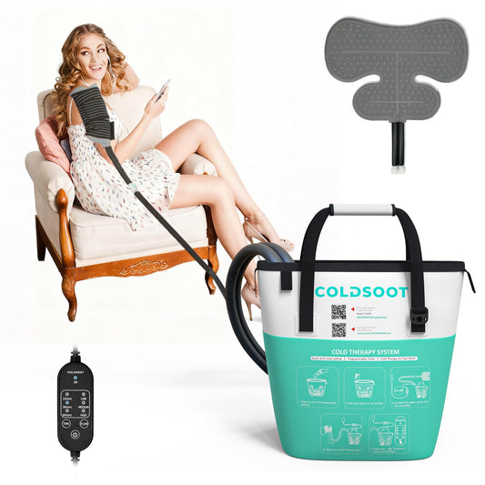 COLDSOOT shoulder therapy machine in action for targeted relief and convenient home use.