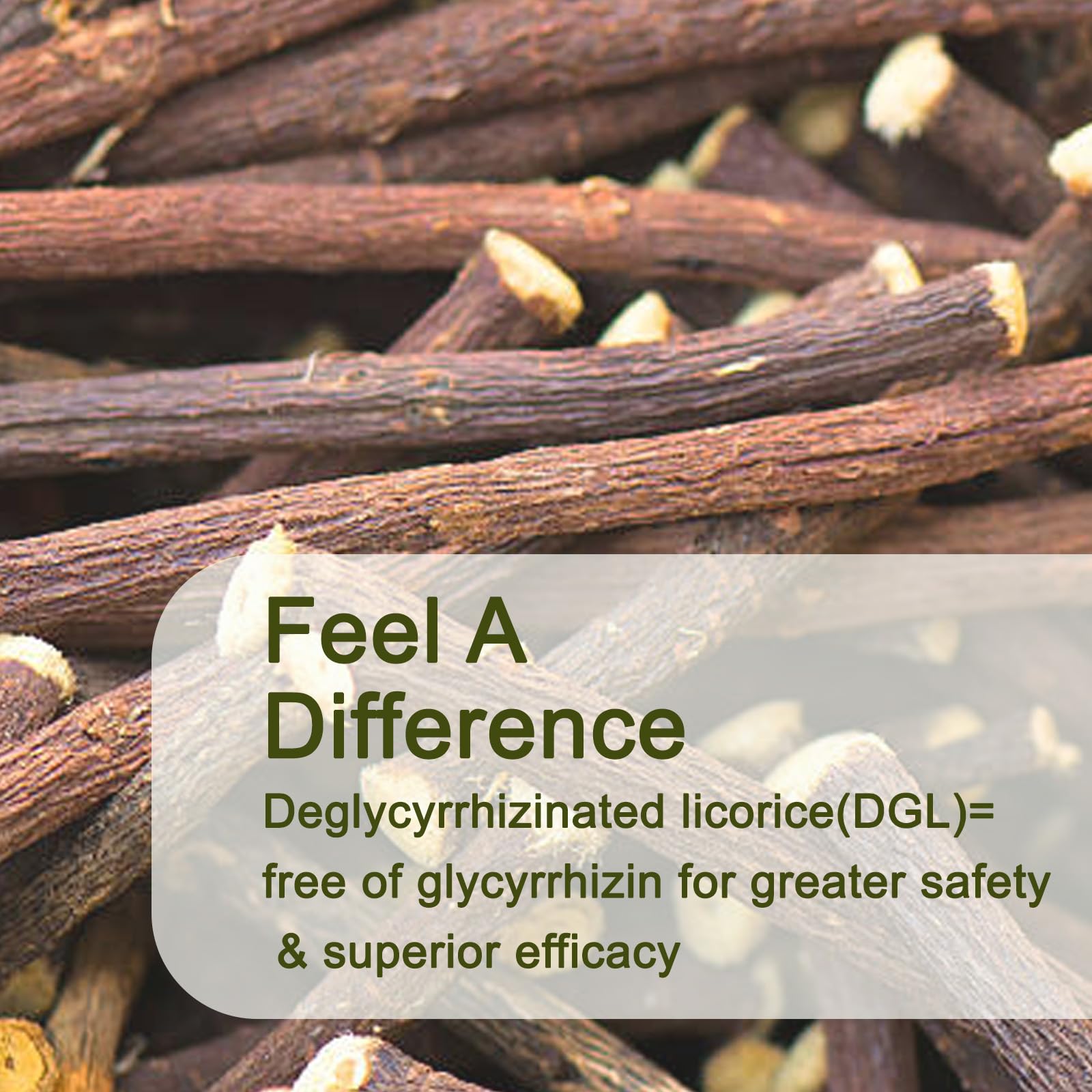 COLEPSW DGL Gummies ingredients panel highlights licorice root extract benefits.