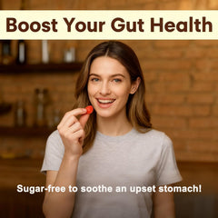 COLEPSW DGL Gummies pack close-up emphasizes vegan and gluten-free formula for sensitive stomachs.