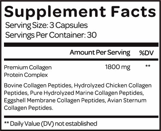Collagen For Her capsules closeup highlighting hydrolyzed peptides for absorption