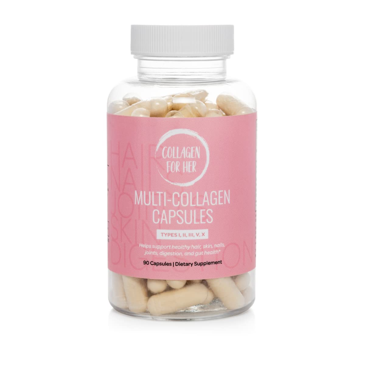 Collagen For Her packaging front showing women-owned brand and clear ingredients