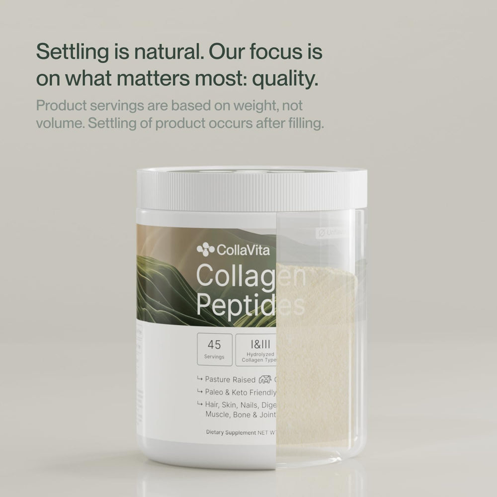 CollaVita collagen peptides support skin hydration and smooth texture with consistent use.