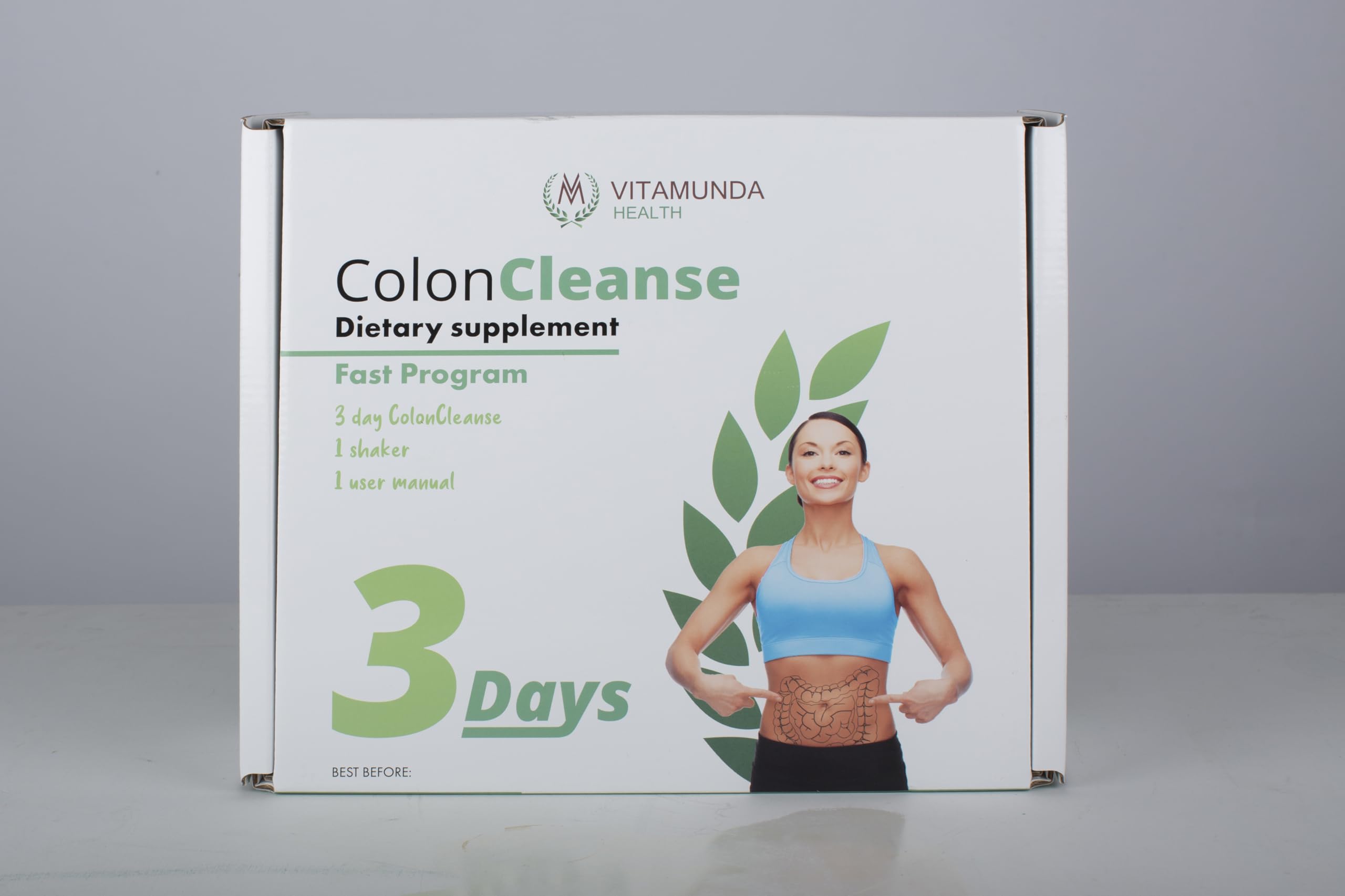 Colon Cleanse Program 3 Day instruction card with clear steps
