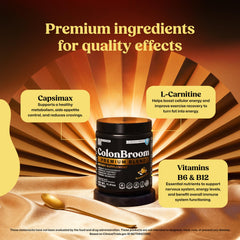 ColonBroom gluten-free and non-GMO ingredients illustrate clean wellness.