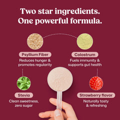 ColonBroom label confirms gluten free and non GMO ingredients.