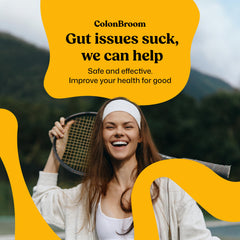 ColonBroom lifestyle shot with an active person enjoying a drink.