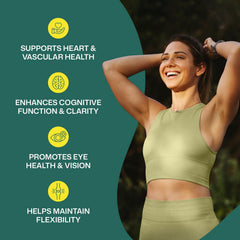 ColonBroom Omega-3 softgels closeup with lemon flavor essence.
