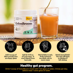 ColonBroom stevia sweetener icon emphasizes sugar-free tropical flavor