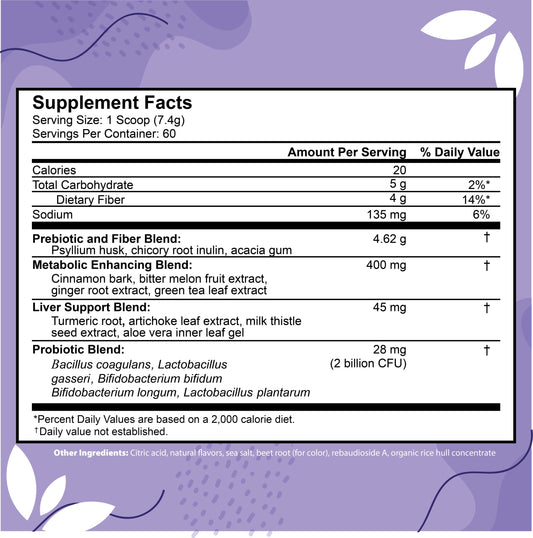 Colonsweep berry flavored powder ready to mix into a refreshing shake for smoother digestion.