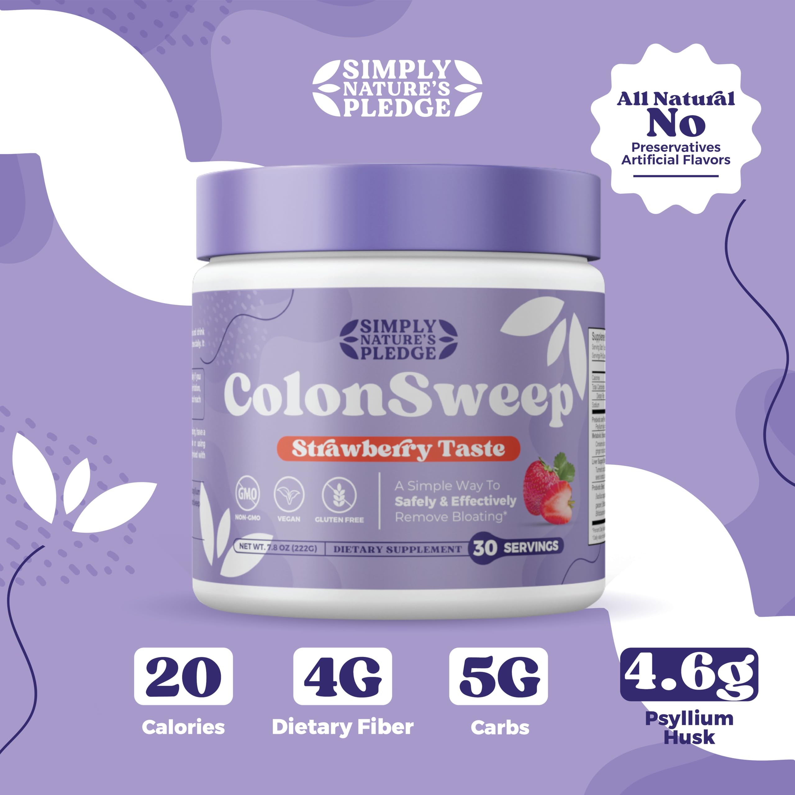 ColonSweep probiotic blend bottle highlighting 2B CFU gut support potential.