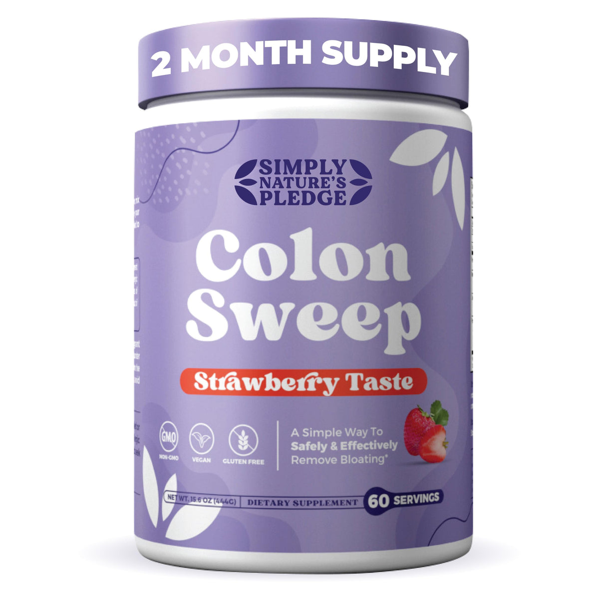 Colonsweep psyllium powder container shown for daily fiber support and gentle cleansing.