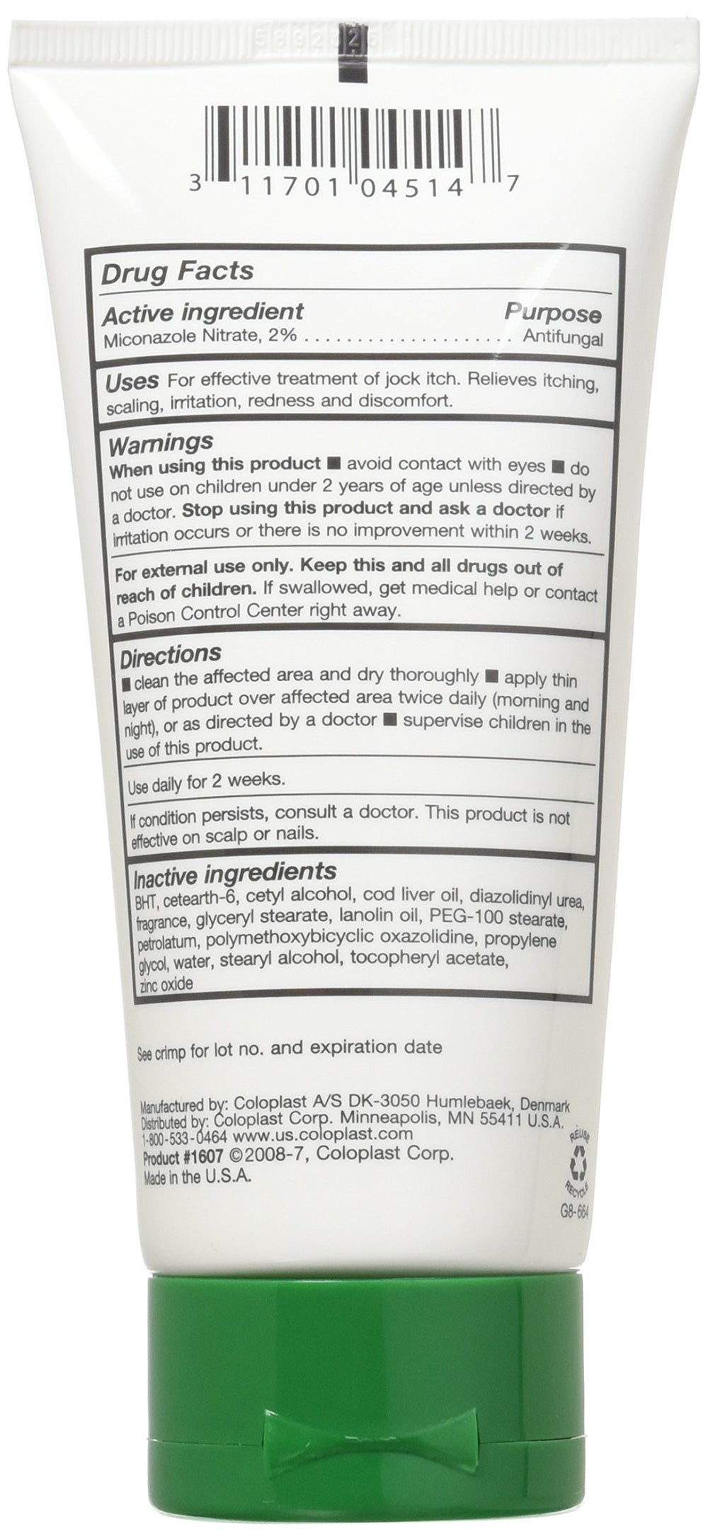 Coloplast Baza Moisture Barrier Cream label shows USA-made quality and trusted branding