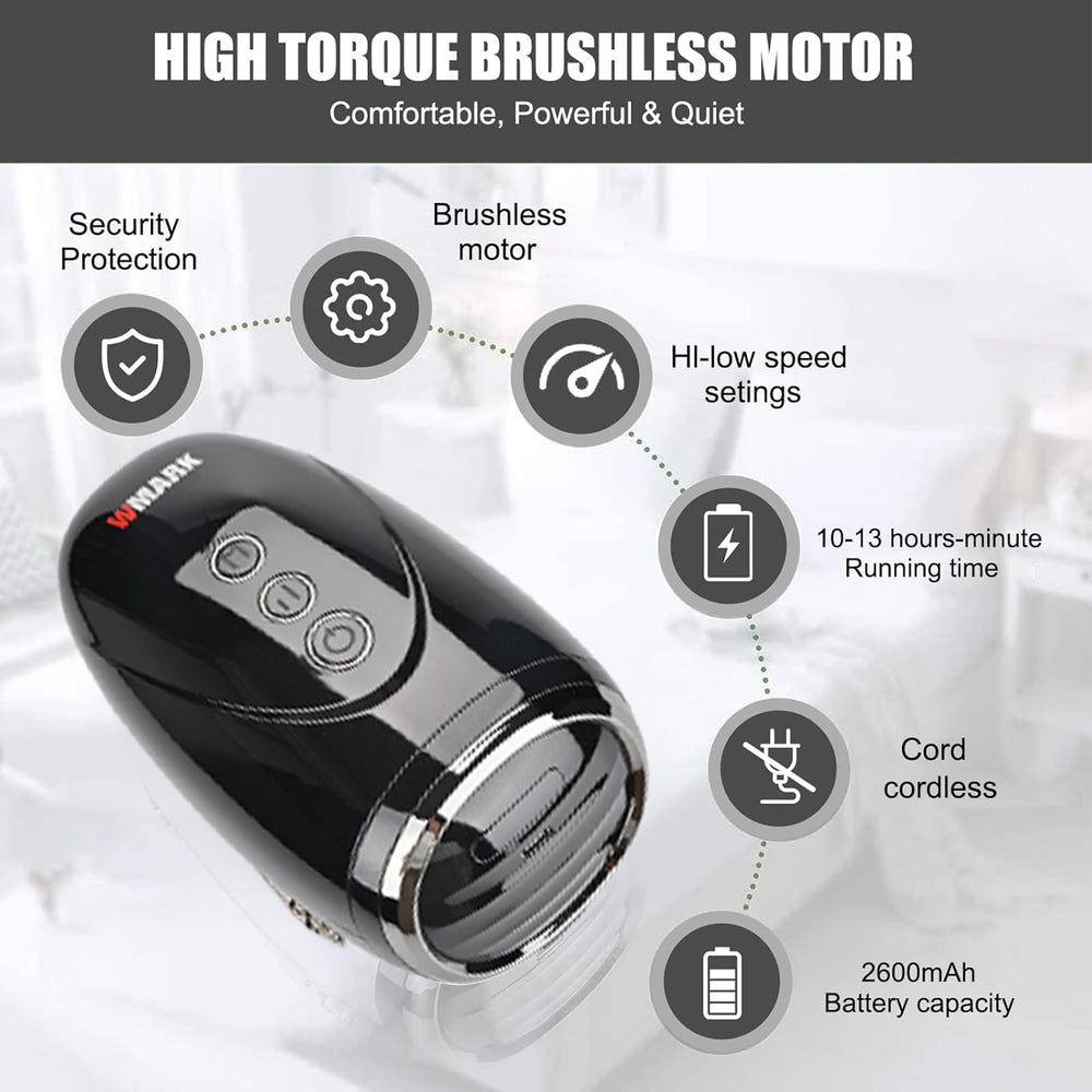 Colorski massage battery life closeup showcases 2600mAh capacity for longer sessions between charges.