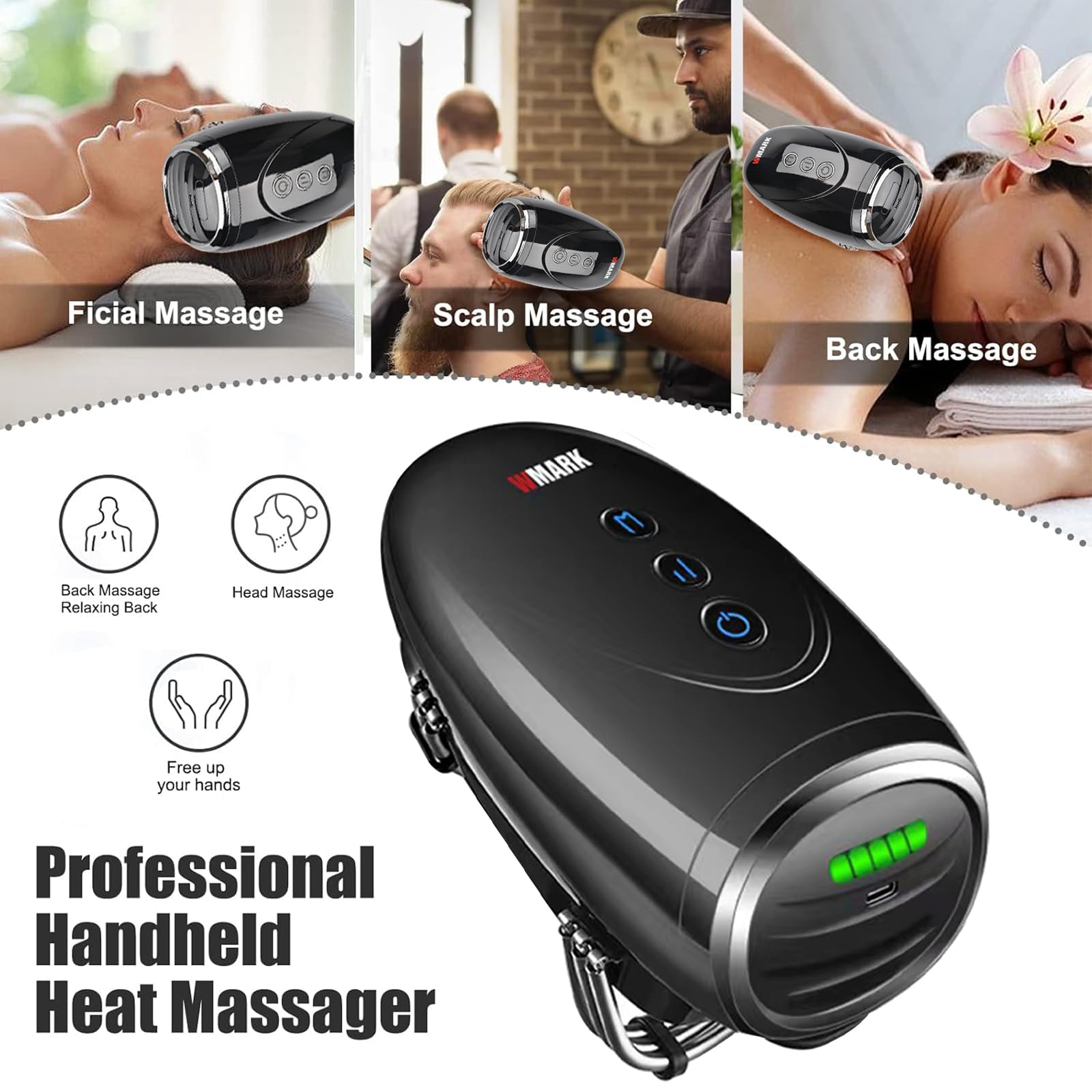 Colorski professional haircut massager side view highlights compact, portable form for home or travel.