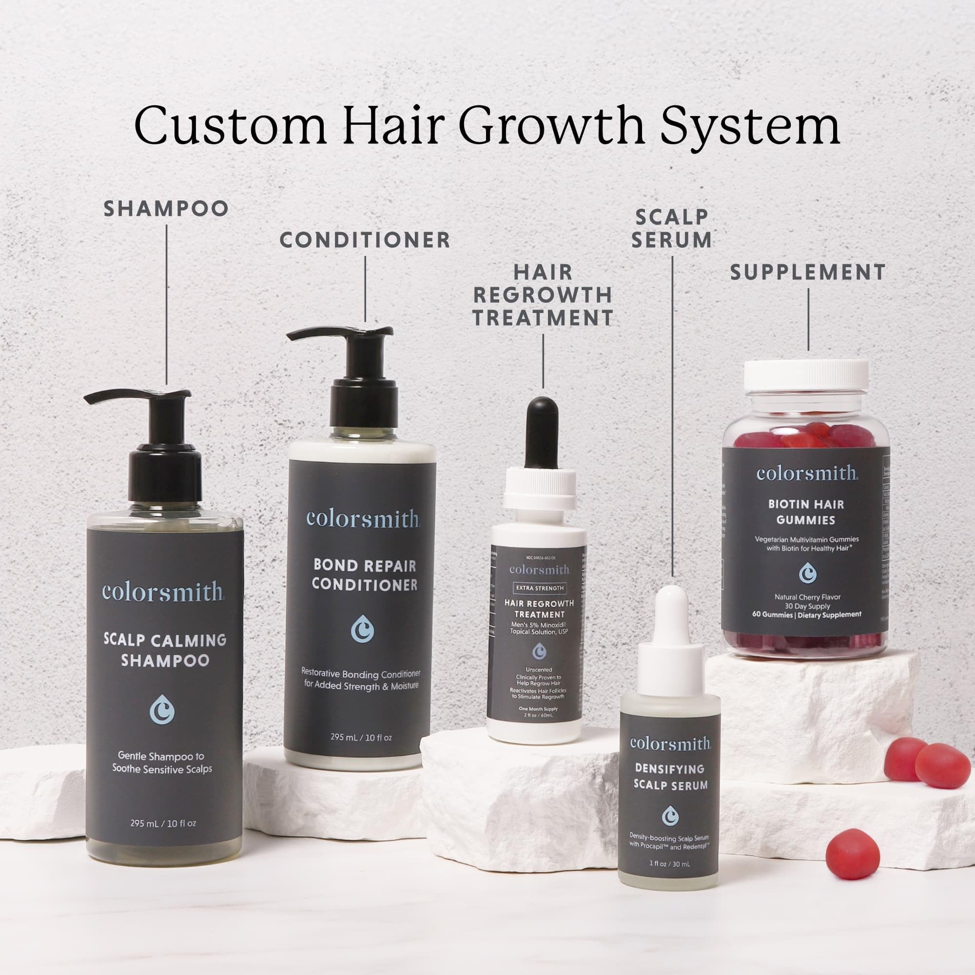 Colorsmith Biotin Hair Gummies gummy texture close-up; pleasant chewiness.