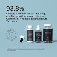 Colorsmith Biotin Hair Gummies natural ingredients image; holistic care concept.
