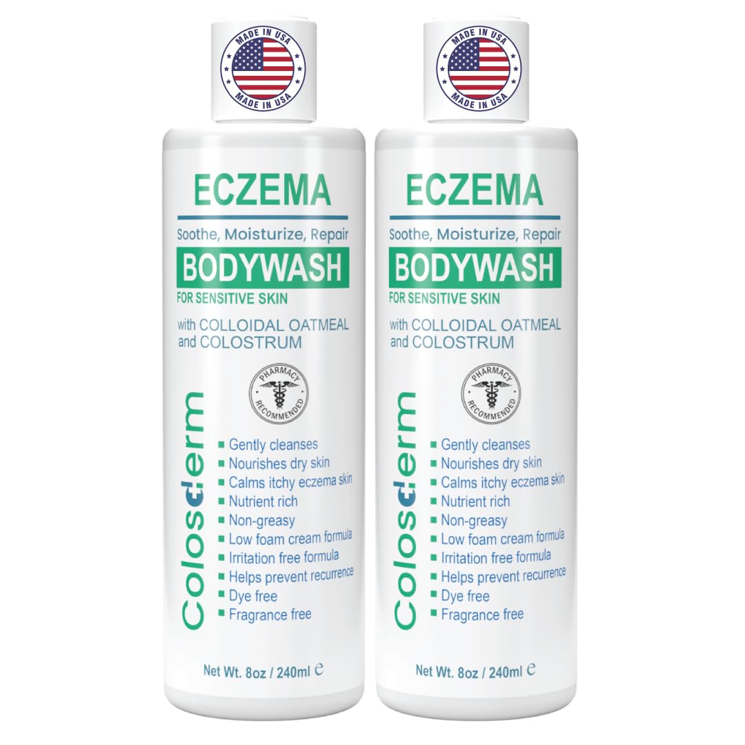 Colosderm eczema wash bottle for gentle cleansing and hydration.