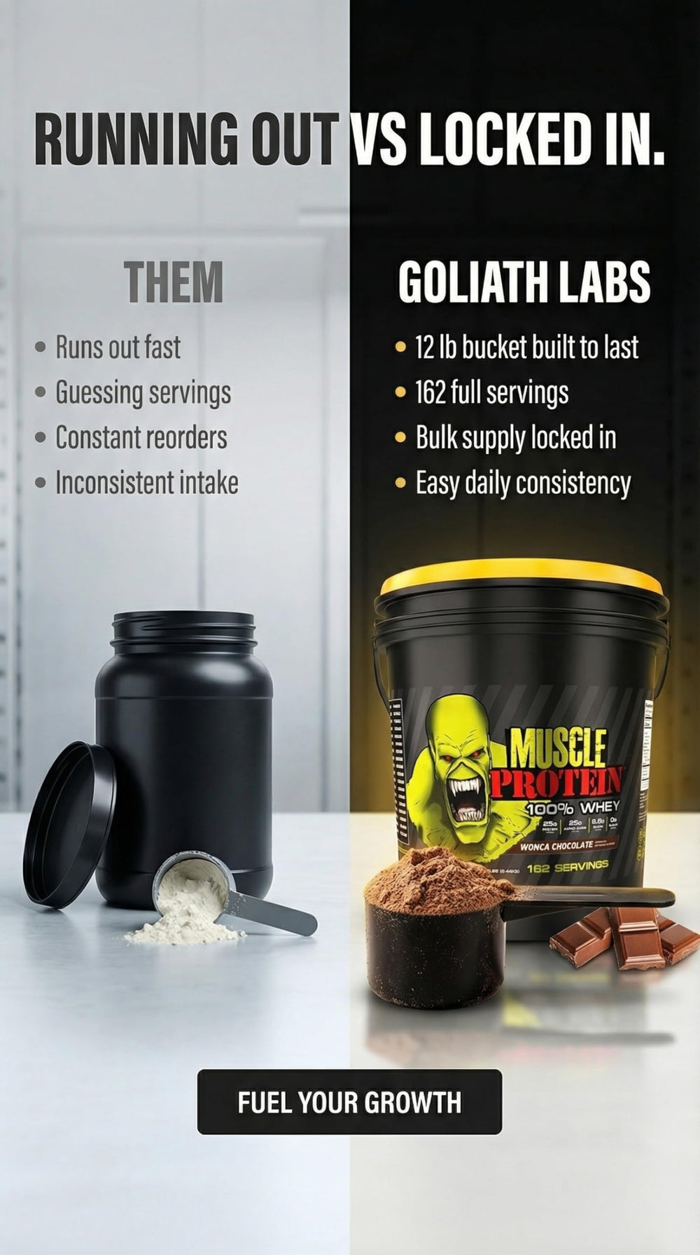 Athlete using Colossal Labs protein powder during a workout