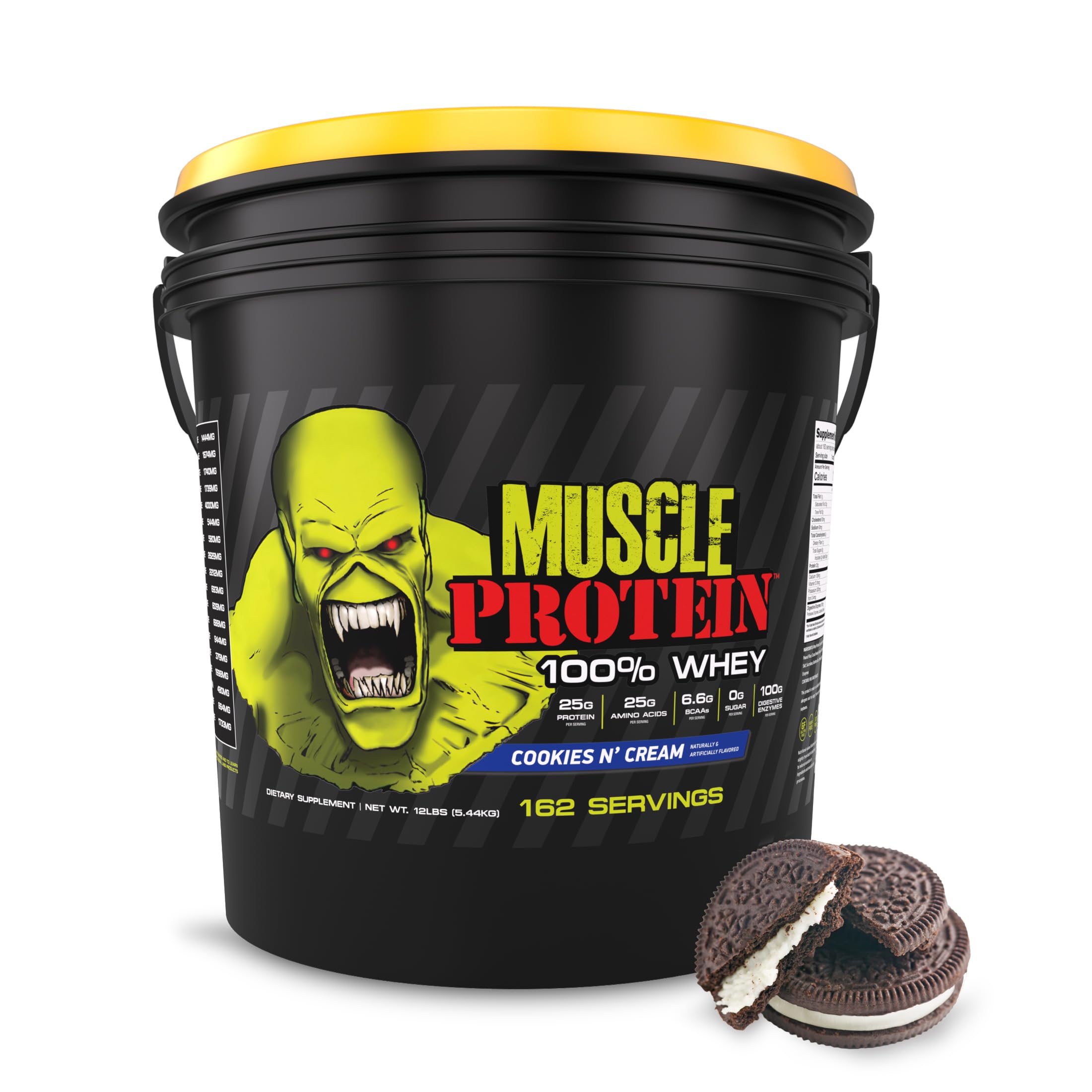 COLOSSAL LABS Cookies & Cream whey protein tub for post-workout nourishment