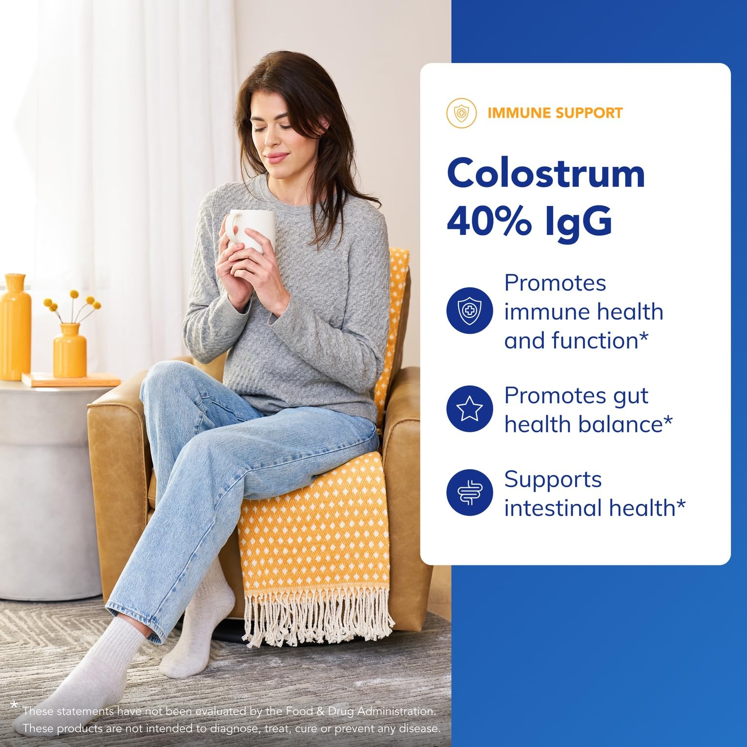 Colostrum bottle close-up highlighting premium ingredient for wellness.