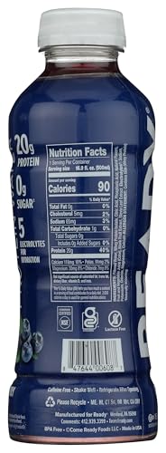 Come Ready Protein Water Blueberry in a gym bag for on-the-go protein hydration.