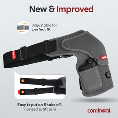 comfheat adjustable strap-fit adapts to different chest sizes