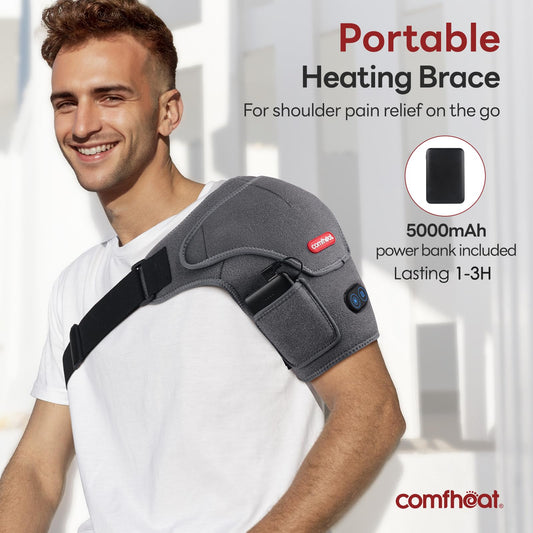 comfheat rechargeable 5000mAh battery enables portable heat therapy