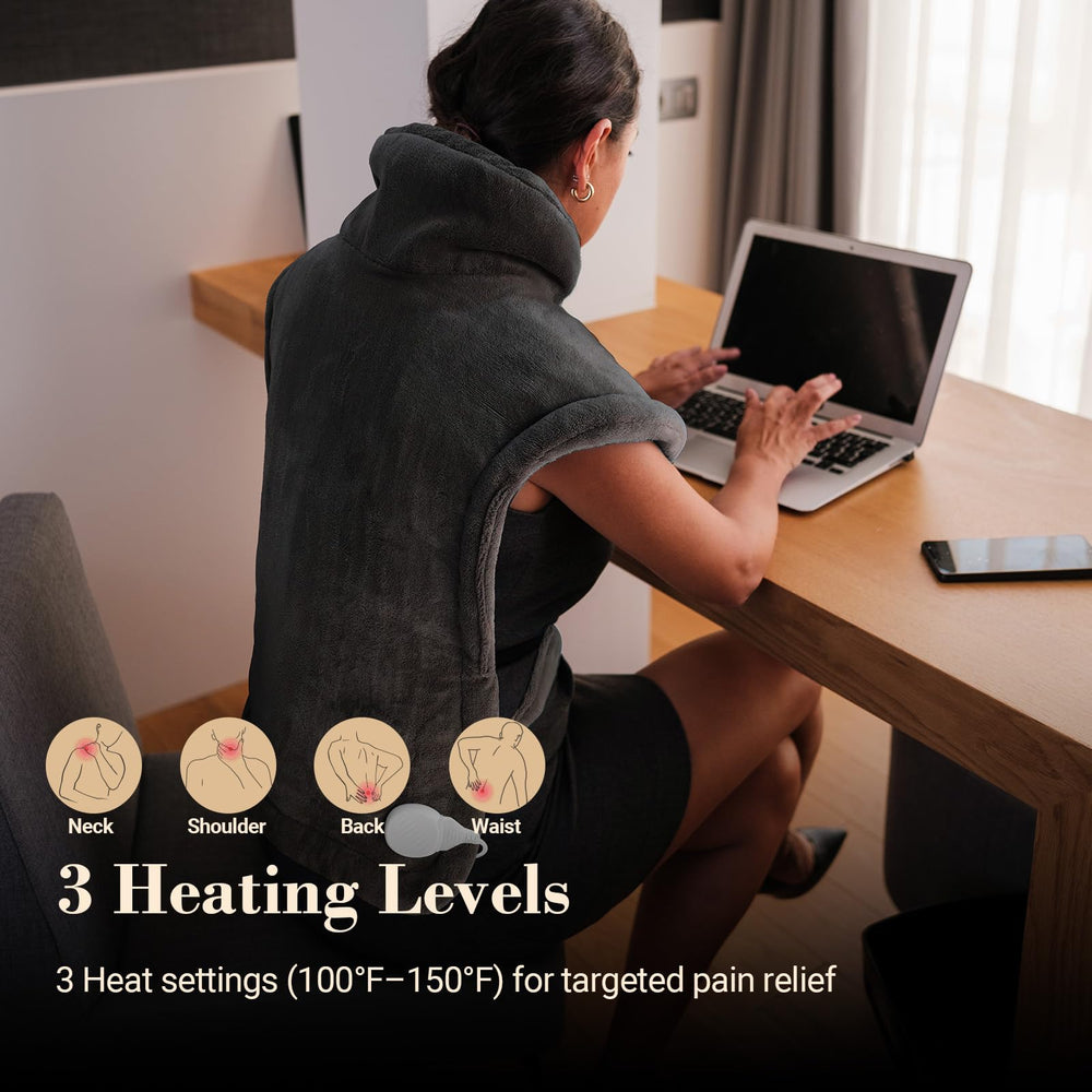 COMFIER heating pad offers three heat settings for customization